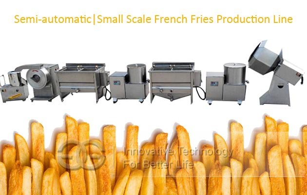 Small Scale Frozen French Fries Processing Line|Potato Finger Chips Equipment