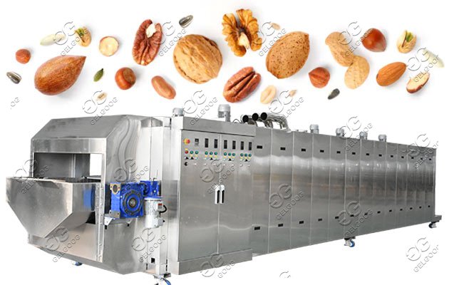 Continuous Nuts Soybean Roasting Cooling Machine Processing Line