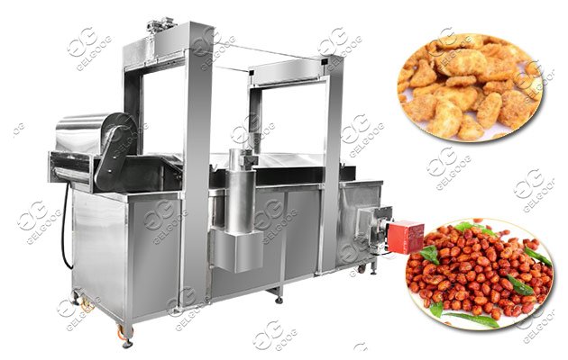 Continuos Frying Machine For Peanuts Broad Beans