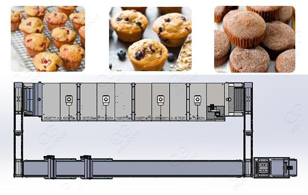 Automatic Muffin Cake Making Factory Machine For Sale