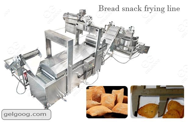 Industrial Bread Snacks Frying Flavoring Line