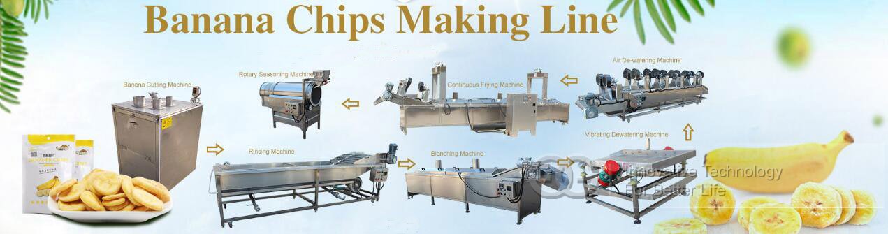 banana chips making line