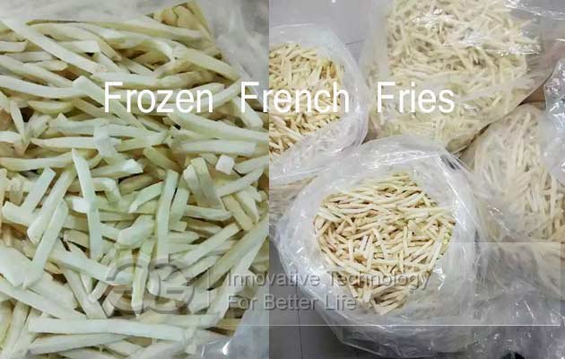 half fried french fries machine