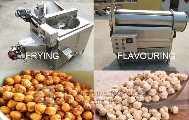 chickpeas frying line