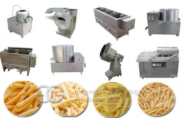 french fries processing line