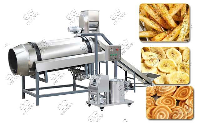 drum type chips seasoning machine