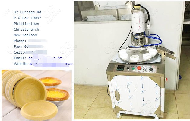 egg tartlet making machine