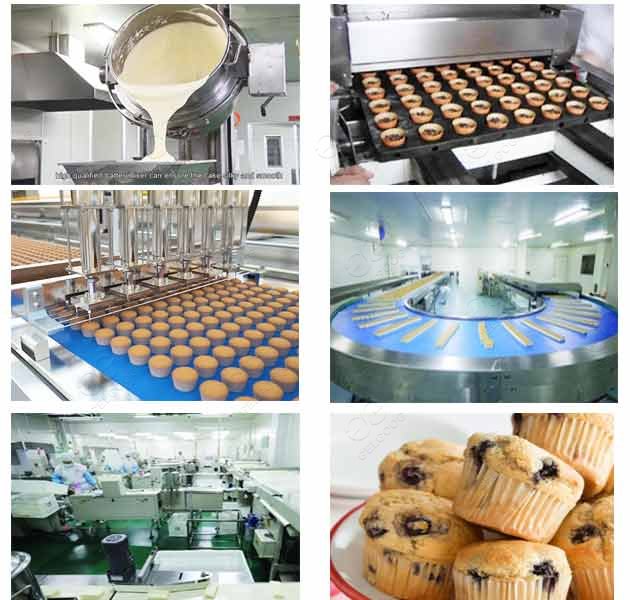 Automatic Muffin Cake Making Factory Machine For Sale