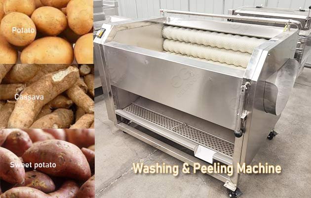 cassava washing peeling machine