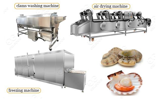 frozen clam processing machine