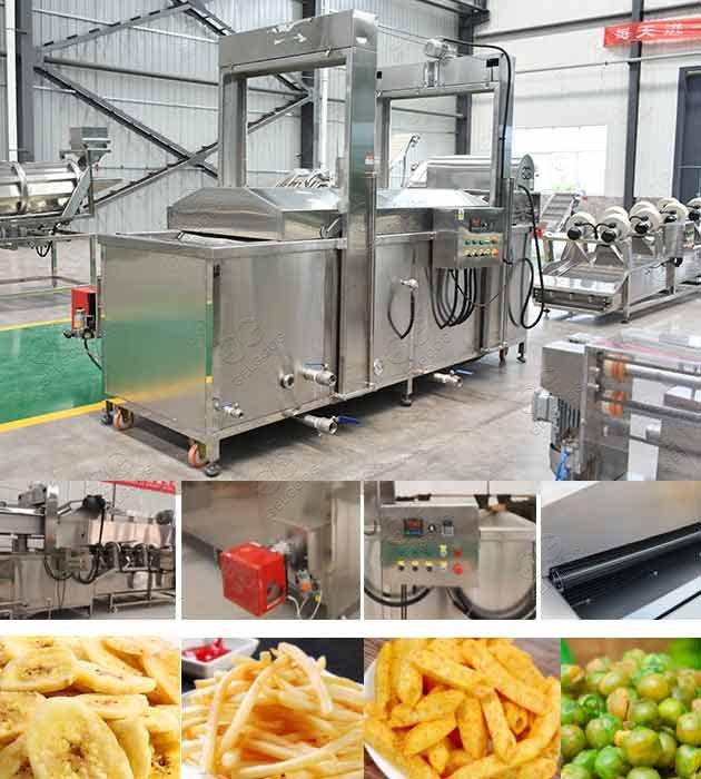 automatic plantain chips frying machine