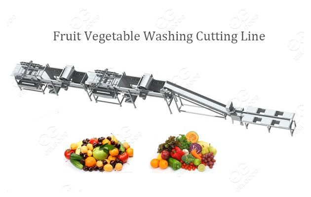 industrial fruit washing cutting line