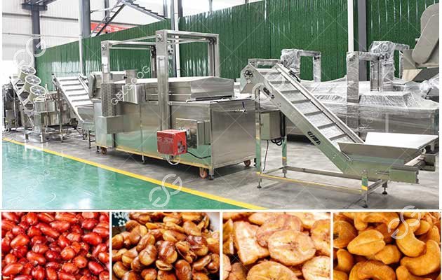 continuous snack frying line