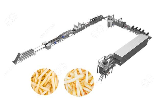 automatic frozen french fries production line