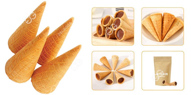 mini waffle cone making machine