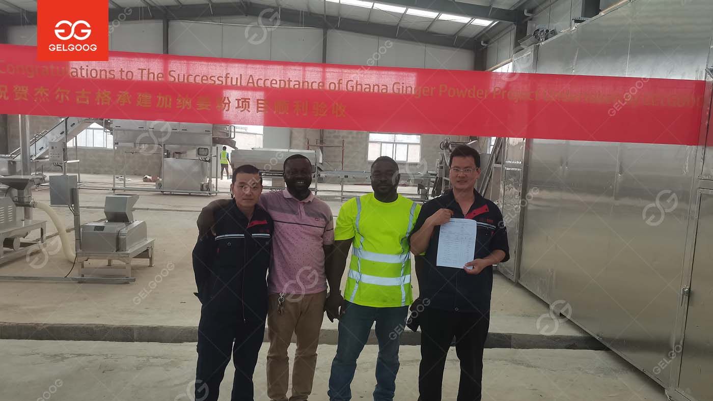 1TPH Ginger Powder Production Line Success Fully Put Into Production In Ghana